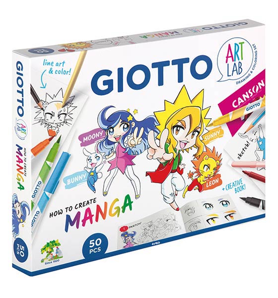 SET GIOTTO ART LAB MANGA 50 PIEZAS SURTIDAS CAJA