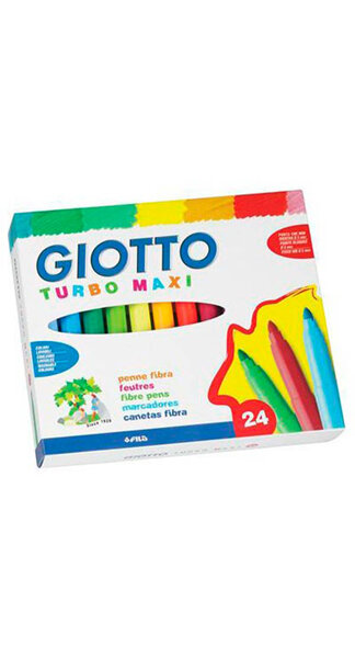 ROTU 24 COLORES GIOTTO MAXI LAVABLE CAJA
