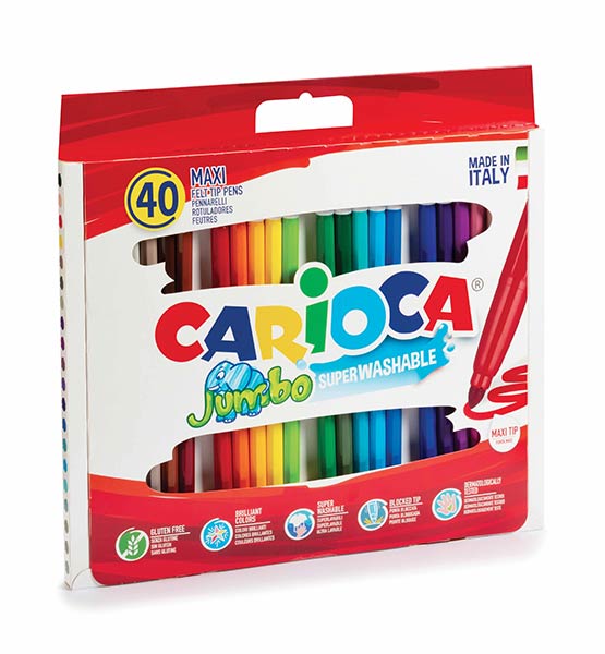 ROTU 40 COLORES JUMBO CARIOCA PUNTA MAXI