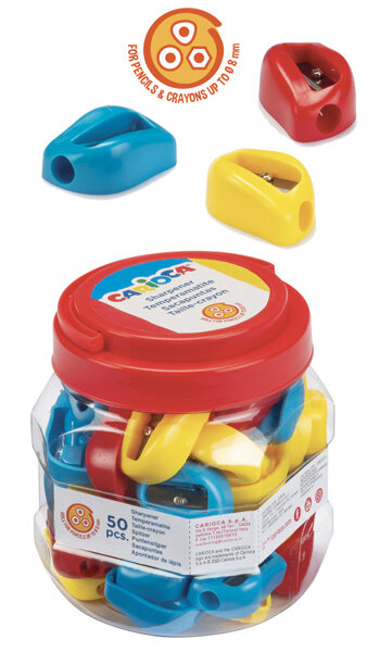 AFILALAPIZ 1 AGUJERO PLASTICO COLORES - 50U BOTE