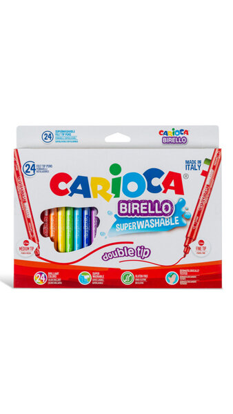 ROTU DOBLE PUNTA 24 COLORES CARIOCA BIRELLO BLISTER
