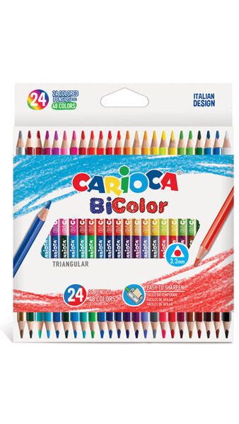 LAPICES 24 COLORES BICOLOR CARIOCA SURTIDOS