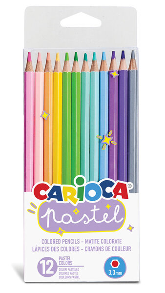 LAPICES 12 COLORES PASTEL SURTIDOS CARIOCA