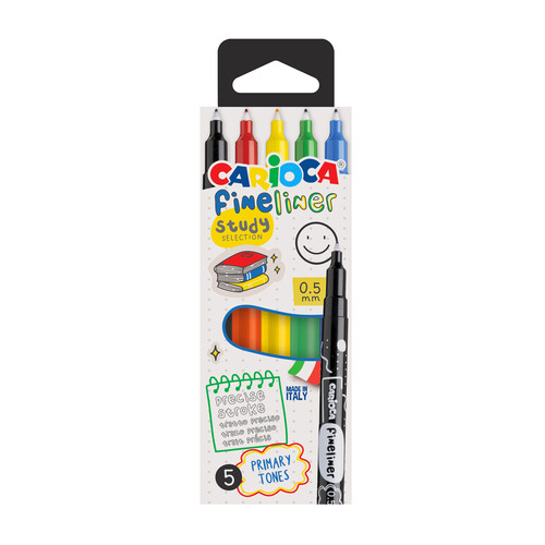 ROTU FINELINER STUDY COLORES PRIMARIOS 5U BLISTER