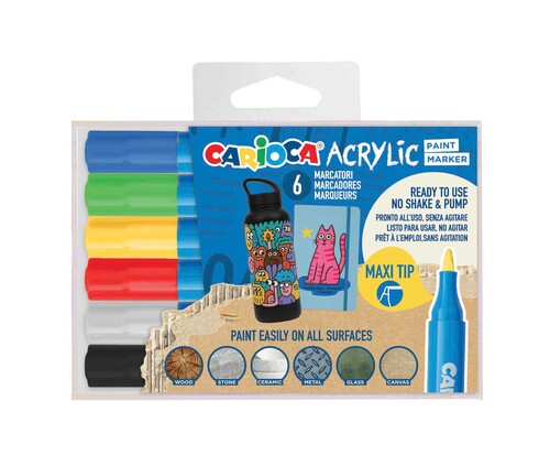 ROTU ACRILICO PUNTA FIBRA MAXI TIP 6U BLISTER