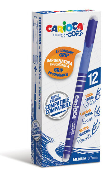 BOLI BORRABLE AZUL CARIOCA OOPS - 12U CAJA