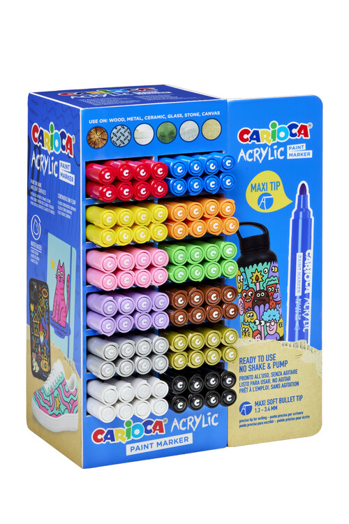 ROTU ACRILICO PUNTA FIBRA MAXI TIP COLORES SURT. - 96U EXP.