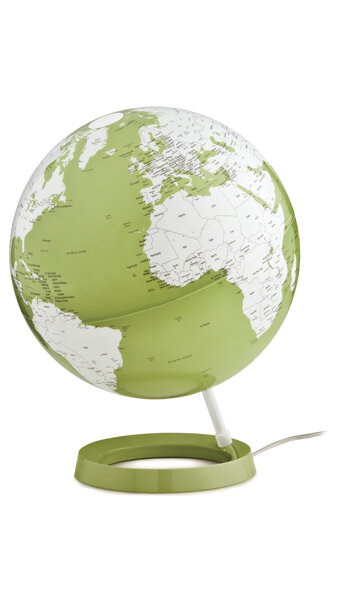 ESFERA 30CM VERDE PASTEL LUMINOSA BASE POLICARBONATO