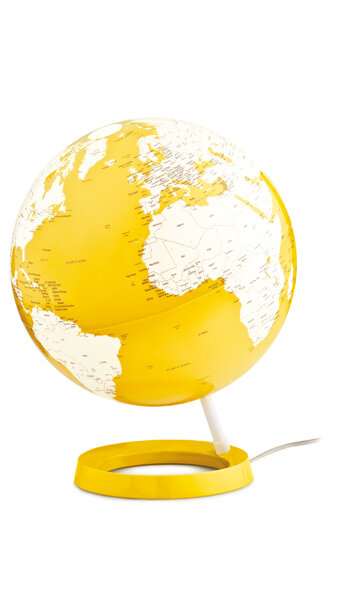 ESFERA 30CM AMARILLO PASTEL LUMINOSA BASE POLICARBONATO