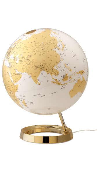 ESFERA 30CM ORO METAL LUMINOSA BASE POLICARBONATO (GOLD)