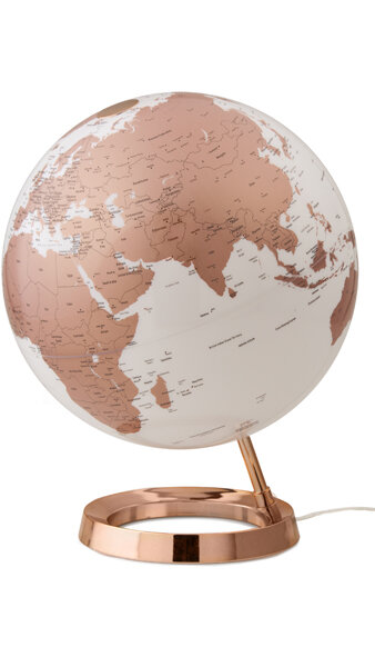 ESFERA 30CM COBRE METAL LUMINOSA BASE POLICARBONATO (COPPER
