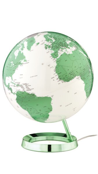 ESFERA 30CM VERDE LUMINOSA BASE POLICARBONATO (HOT GREEN)