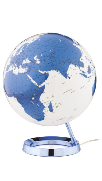 ESFERA 30CM AZUL LUMINOSA BASE POLICARBONATO (HOT BLUE)