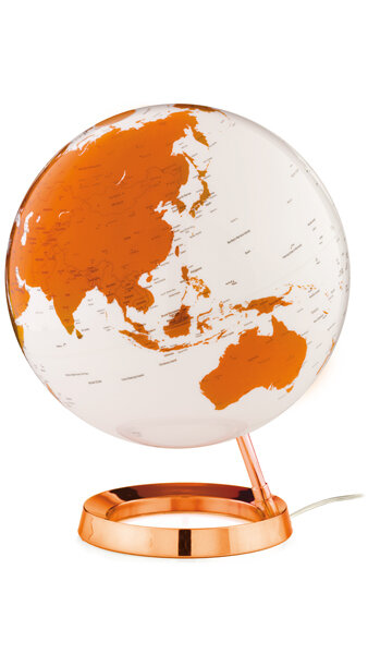 ESFERA 30CM NARANJA LUMINOSA BASE POLICARBONATO (TANGERIN)