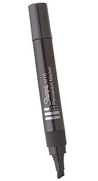 ROTU PERMANENTE SHARPIE W10 NEGRO -CAJA 12- PUNTA BISELADA