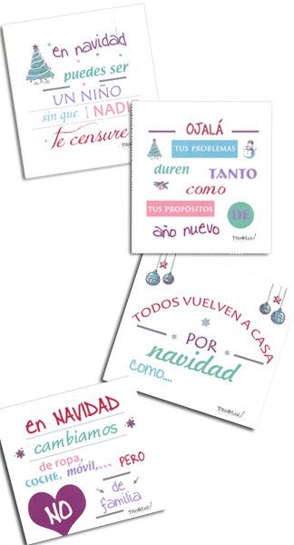 POSTAL NAVIDAD FRASES SURTIDAS INCLUYE SOBRE BLANCO