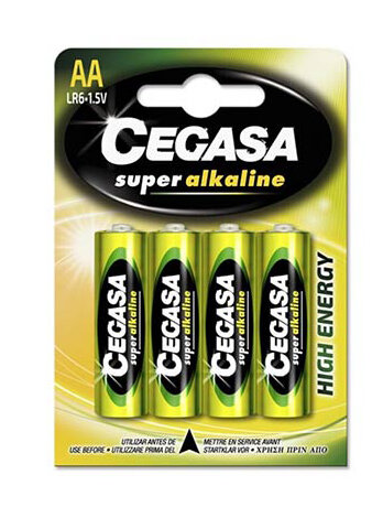 PILA LR06 SUPER ALKALINA CEGASA 4U BLISTER - CAJA 18 (AA)