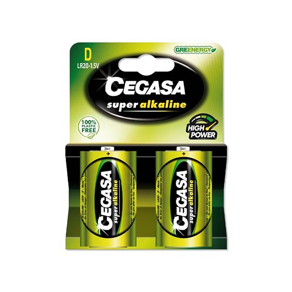 PILA LR20 SUPER ALKALINA CEGASA 2U BLISTER - CAJA 12