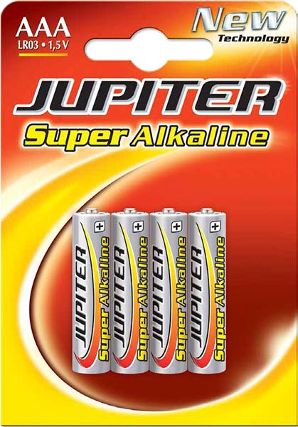 PILA LR03 ALKALINA JUPITER 4U BLISTER-CAJA 18 (AAA)