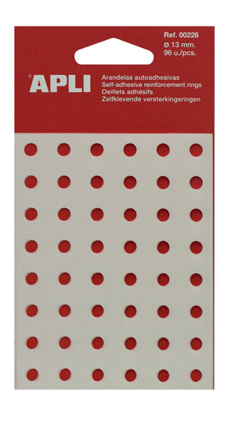 ARANDELAS ADHESIVAS APLI 13MM BLISTER 96U