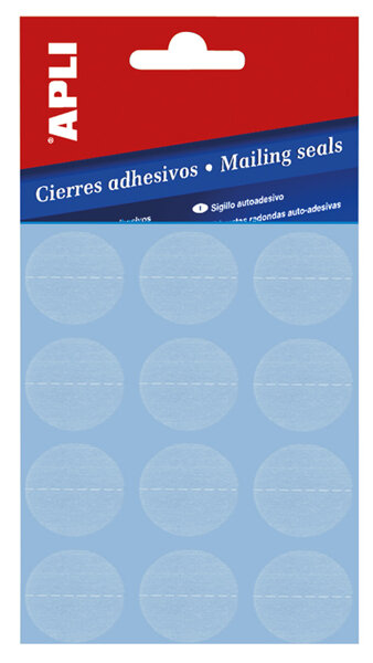CIERRES ADHESIVOS TRANSPARENTES 25MM 10H BOLSA