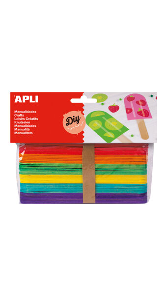 PALILLOS MEDICO COLORES 40U BOLSA 150X18MM