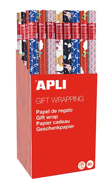 PAPEL REGALO INFANTIL 0,70X2 - EXPOSITOR 55 ROLLOS