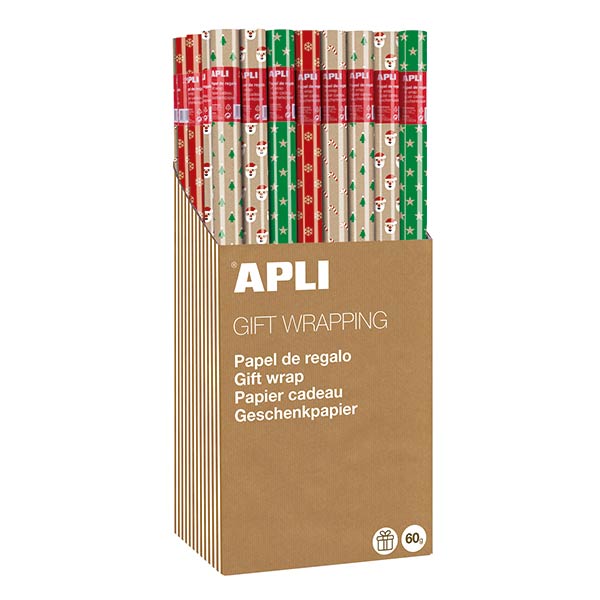 PAPEL REGALO NAVIDAD 0,70X2 - EXPOSITOR 55 ROLLOS