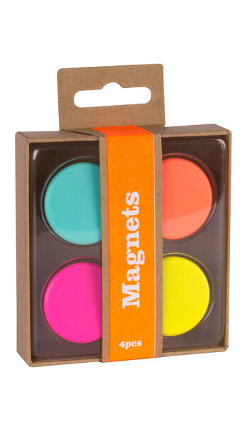 IMANES COLORES FLUOR SURTIDOS 4U CAJITA CON EUROHOLE