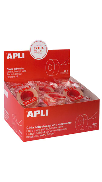 CINTA ADHESIVA 19X33M EXTRA CLEAR-CAJA 35