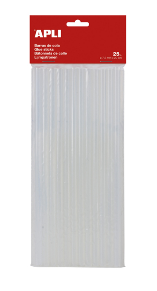 BARRAS SILICONA 7,5MMX20CM 25U BOLSA