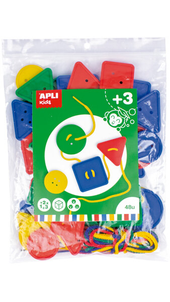 BOTONES ENSARTABLES COLORES-48U BOLSA