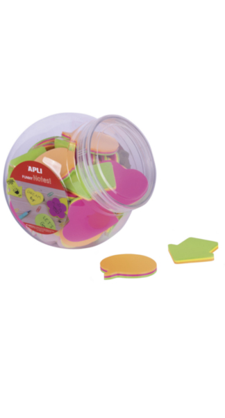 TACO NOTAS QUITA Y PON 75X75 FORMAS COLORES-BOTE 45U
