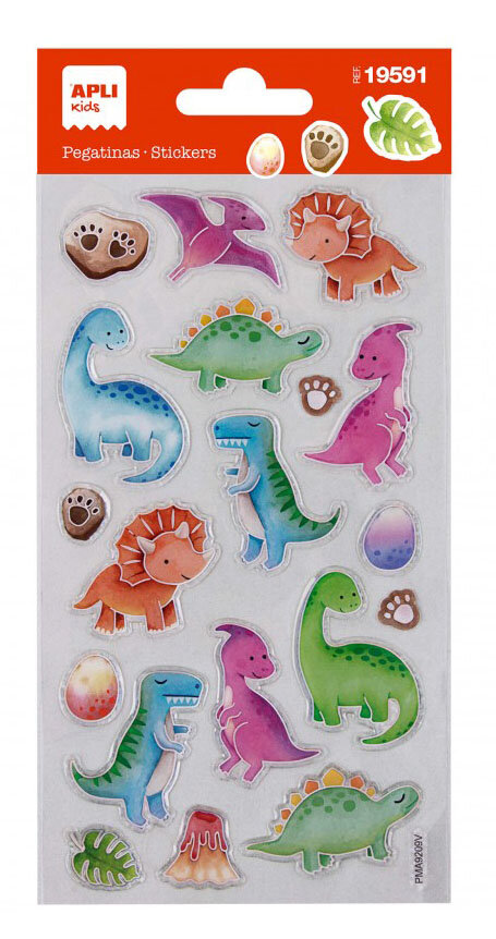 PEGATINAS SURTIDAS DINOSAURIO BEBE 1H BLISTER-PACK 5