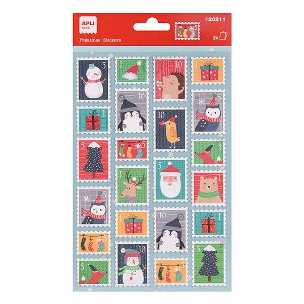 BLISTER PEGATINAS SELLOS NAVIDAD 1H PACK
