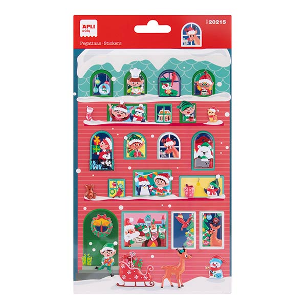 BLISTER PEGATINAS CALENDARIO ADVIENTO 1H PACK