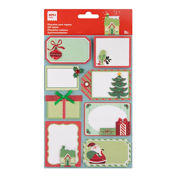 BLISTER ETIQUETAS REGALO ARBOLITO 1H PACK