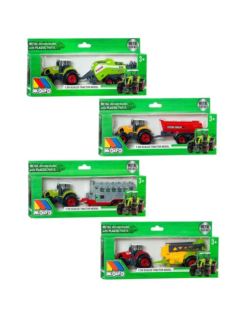 SET GRANJA TRACTOR + REMOLQUE 4 MODELOS SURTIDOS