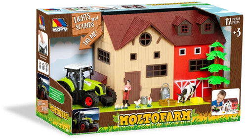 GRANJA Y TRACTOR C/LUZ Y SONIDO + ACCESORIOS