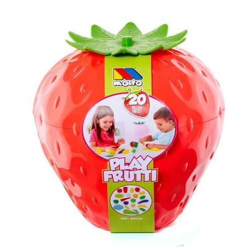 CUBO FRESA CON PIEZAS DE FRUTAS Y ACCESORIOS COCINA MOLTO
