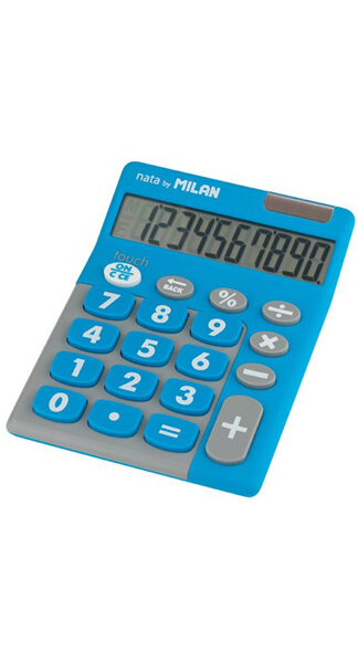 BLISTER CALCULADORA MESA 10 DIGITOS AZUL DUO TECLAS GRANDES