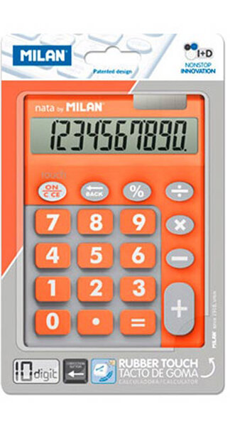 BLISTER CALCULADORA MESA 10 DIGITOS NARANJA DUO T. GRANDES