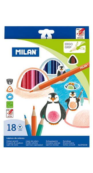 LAPICES COLORES TRIANGULARES SURTIDOS 18U CAJA