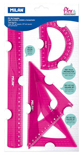 JUEGO REGLAS 30CM ROSA