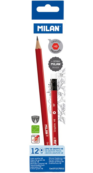 LAPIZ HEXAGONAL HB C/GOMA-12U CAJA