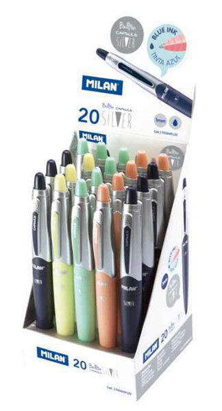 BOLI CAPSULE SILVER TINTA AZUL-20U EXPOSITOR