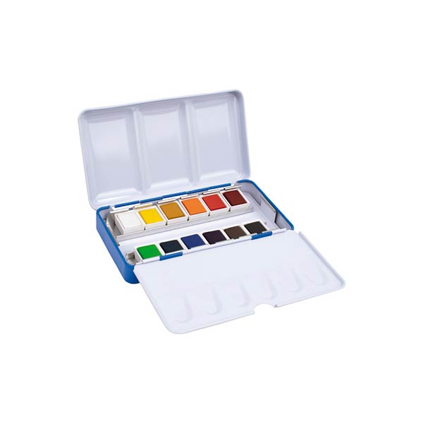 ACUARELA MILAN 12 COLORES EXTRAIBLES ESTUCHE METAL