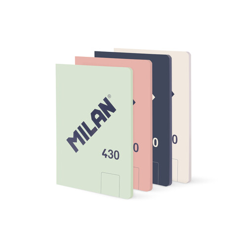 PACK 4 LIBRETA ENCOLADA A5 48H LISO COLECCION 430 SINCE 1918