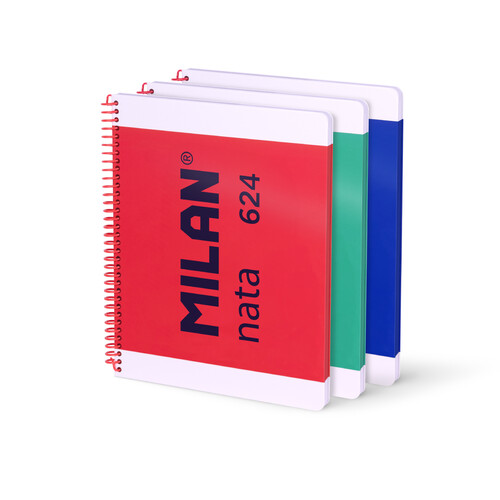 PACK 3 BLOCK A4 80H LISO TAPA DURA COLECCION MILAN NATA 624