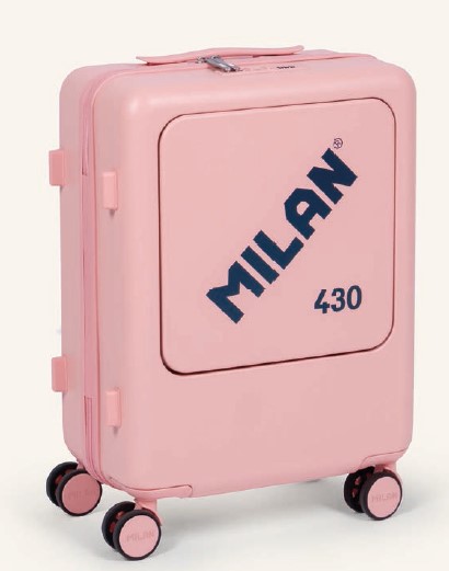 MALETA CABINA RIGIDA 55X40X23CM MILAN 430 ROSA